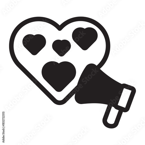 megaphone glyph icon