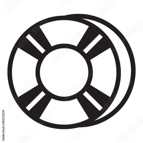 Rubber ring glyph icon