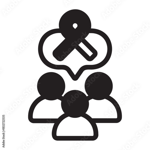 Solidarity glyph icon