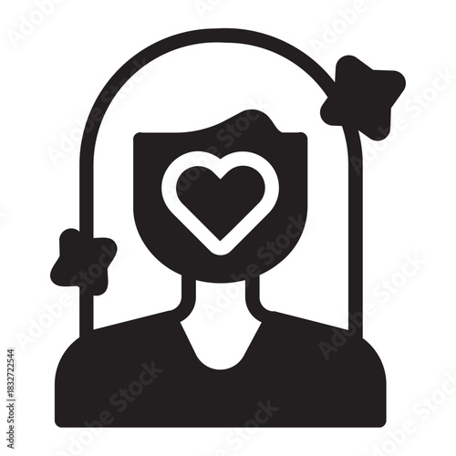 Woman glyph icon