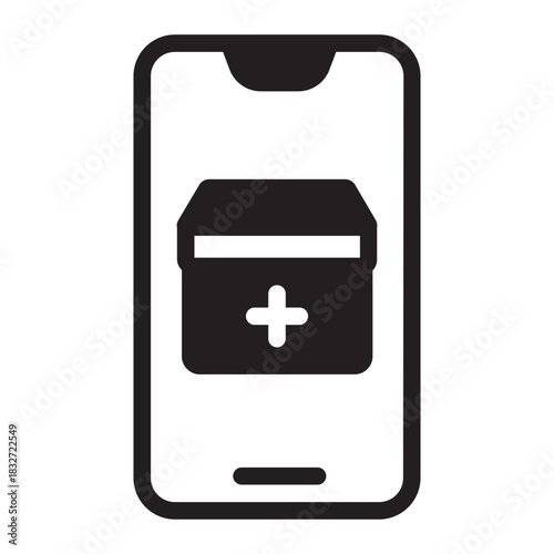 smartphone glyph icon