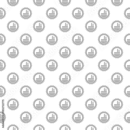 Factory industry seamless pattern isolated on white background