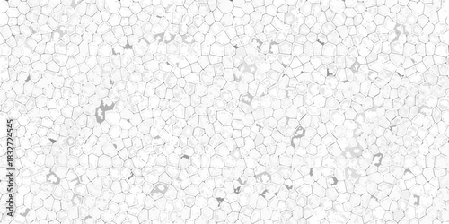 Abstract white mosaic tile pattern background design with irregular shapes