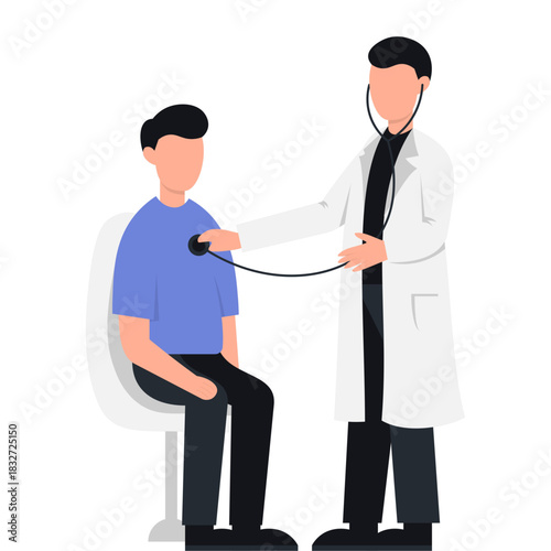 Doctor Medical Check Up Illustration