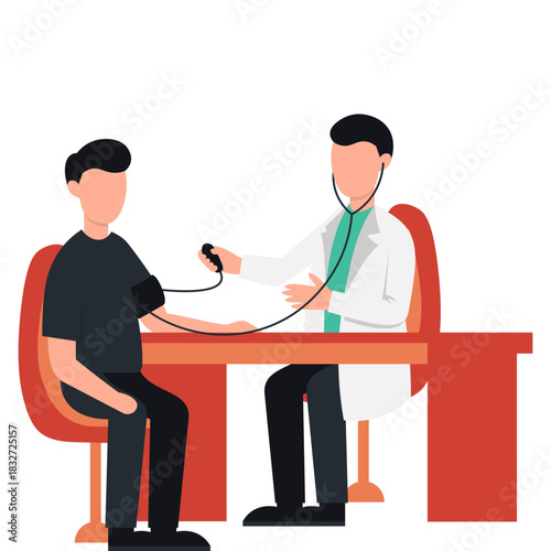 Doctor Medical Check Up Illustration