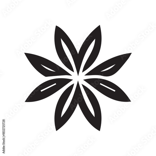 minimalist starfish logo with white background