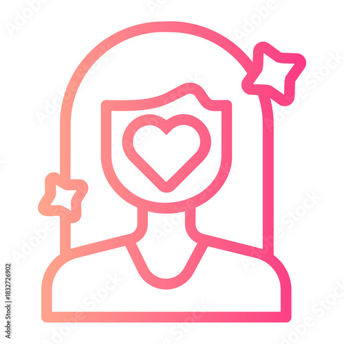 Woman gradient icon