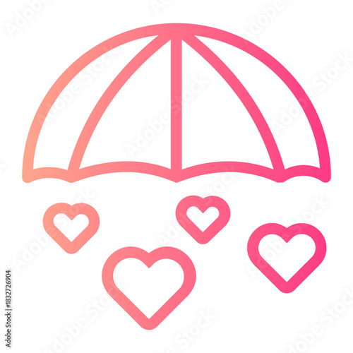 Umbrella gradient icon