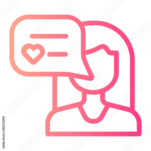 Chat box gradient icon