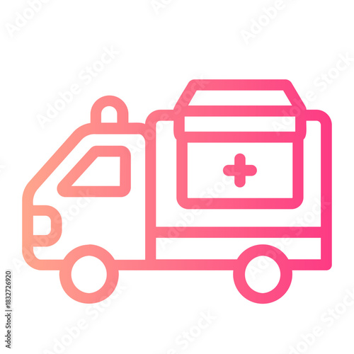 delivery truck gradient icon