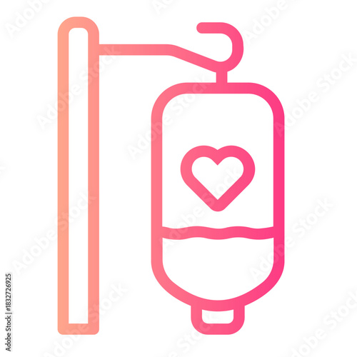 Blood transfusion gradient icon