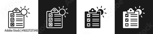 Morning Routine Line N Glyph Icon Styles In Black And White Background