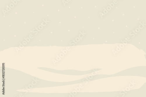 Minimalist Snowy Hills. Minimal snow panorama minimalist flat illustration of gentle snowy hills under a pale