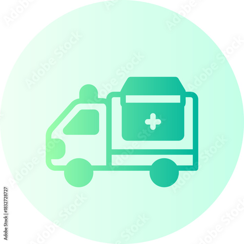 delivery truck gradient icon