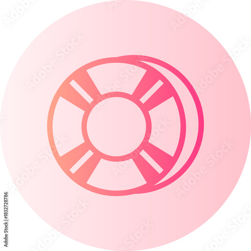 Rubber ring gradient icon
