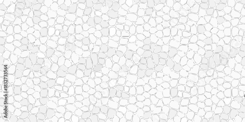Abstract white mosaic background with irregular shapes and subtle gray accents