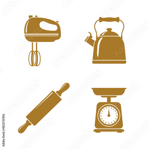 Kitchen Utensils and Baking Tools Set.