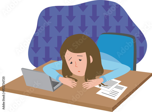 集中力が低下する女性