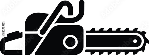 Chainsaw icon for woodcutting, forestry, and construction projects