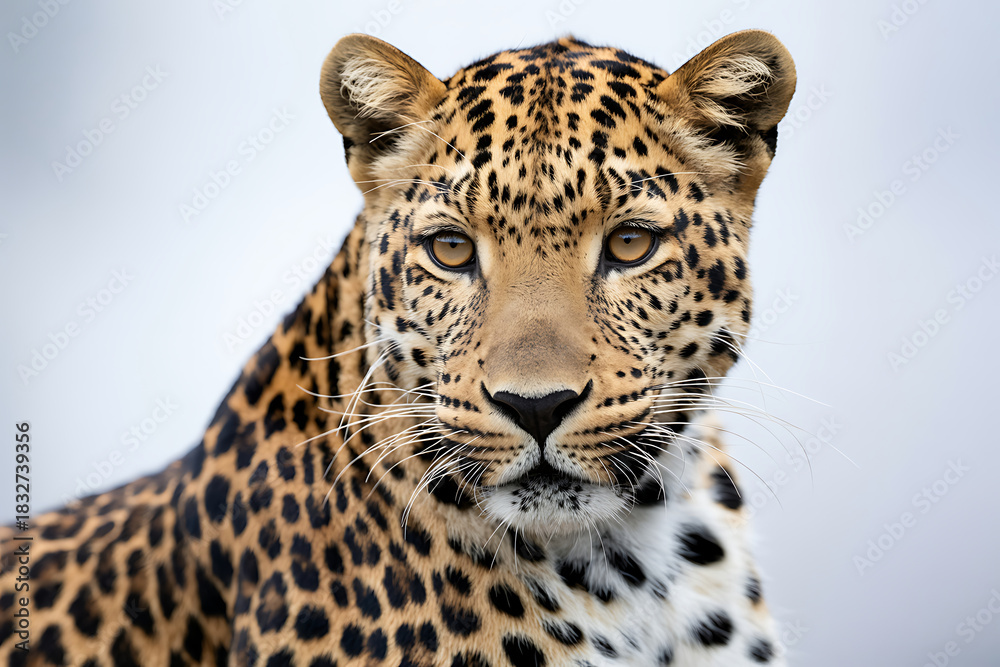 Fototapeta premium Close-up portrait of a leopard's face big cat predator