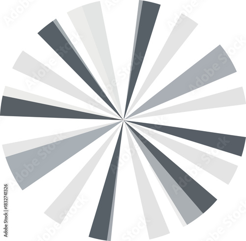 Abstract Grey Radial Pattern Design