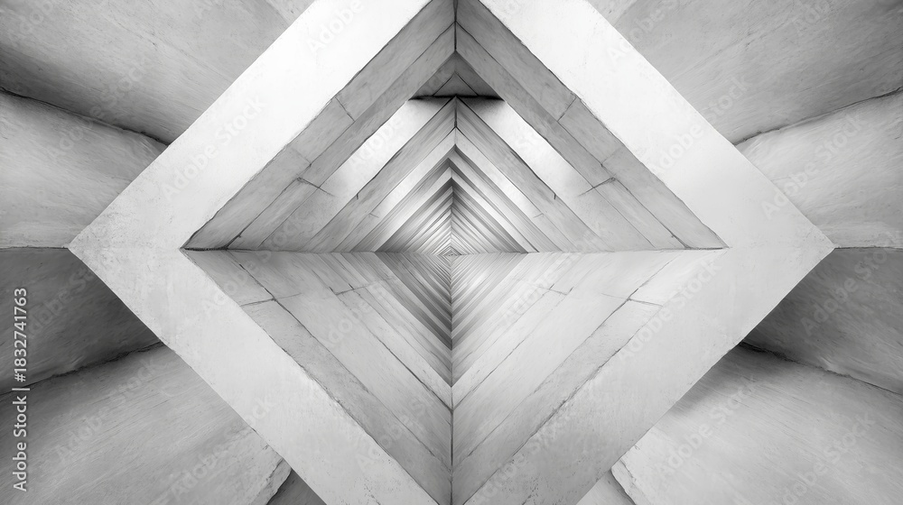 Fototapeta premium Geometric design view looking upward from a modern architectural structure