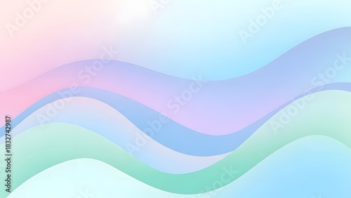 soft abstract gradient waves, smooth flow shapes, pastel colors, modern background, clean minimal design, branding-friendly, high-resolution 8K