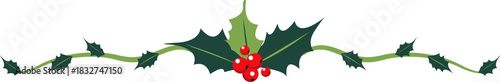 Holly Berries and Leaf Divider