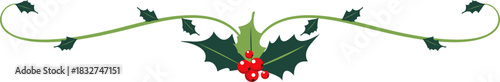 Holly Berries and Leaf Divider
