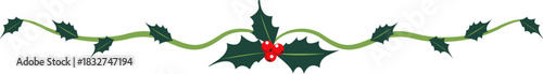 Holly Berries and Leaf Divider