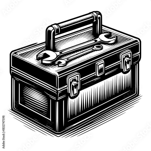 Toolbox with Two Wrenches