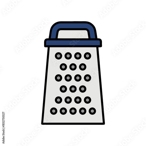 Minimalist Flat Vector Art of a Light Blue Bottle with Dark Blue Cap and White Label Simple Clean Design Isolated on Black Background