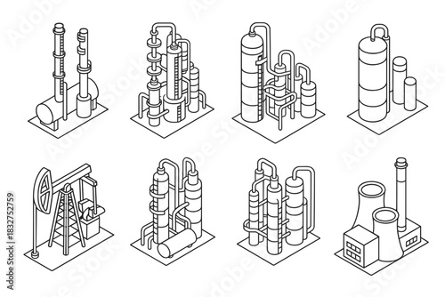 Industrial plant elements for infrastructure and manufacturing design concepts