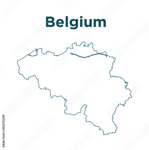 Belgium Administrative Map Vector: Detailed Outline of Federal Regions and Provinces (Flanders, Wallonia, Brussels). Essential for EU/NATO Presentations, Economic Data, and Global Business Strategy.