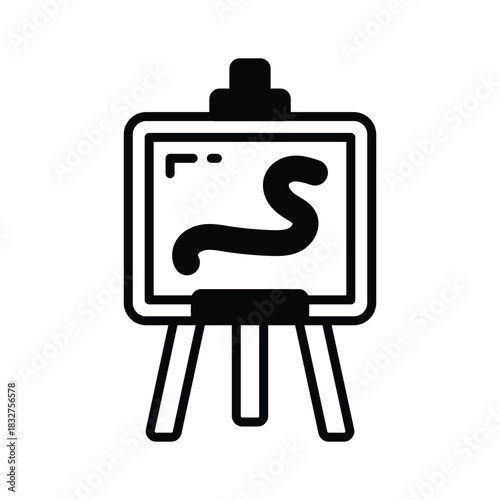 Drawing, painting, and art class education, painting glyph icon