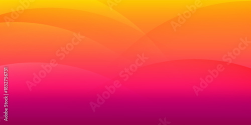 Vibrant Yellow Orange Pink Gradient Abstract Background with Smooth Wave Shapes