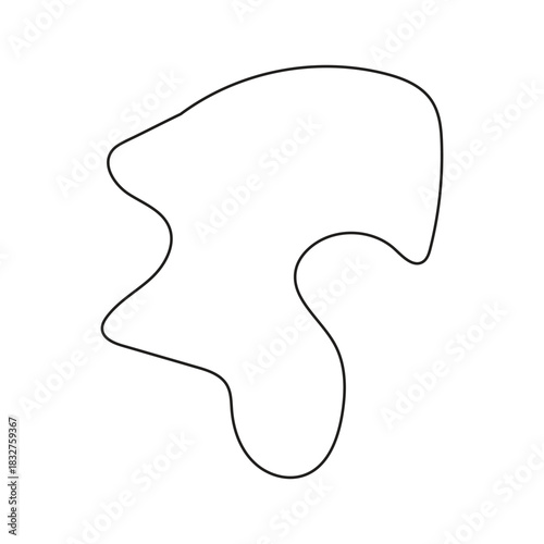 abstract outline blobs for decoration