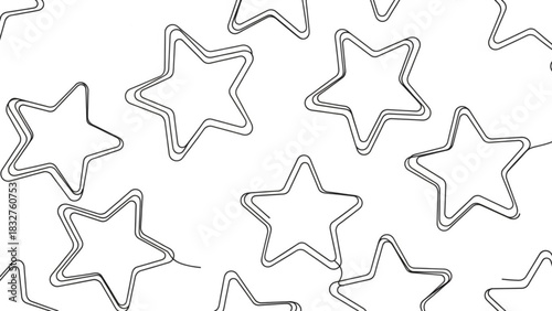 Cozy christmas scene with a roaring fireplace stockings hung by the chimney presents a rocking horse and a decorated christmas tree against a warm orange background