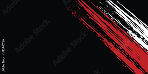 black white and red grunge texture background. sport, vector illustration