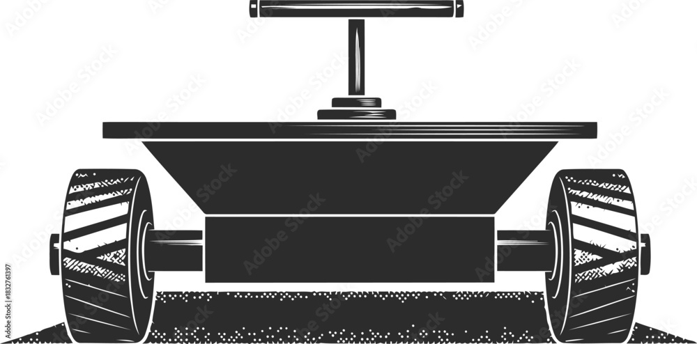 Fototapeta premium Dark silhouette of a high-speed racing car from an overhead perspective