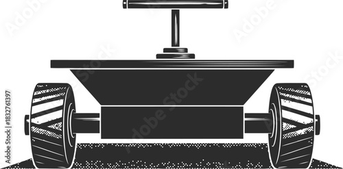 Dark silhouette of a high-speed racing car from an overhead perspective