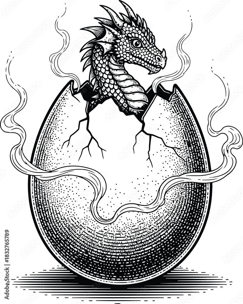 Fototapeta premium Shadowy winged creature with flowing tendrils in a mysterious dark fantasy scene