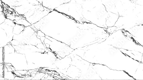Black and white abstract marble texture with fine cracks and veins background