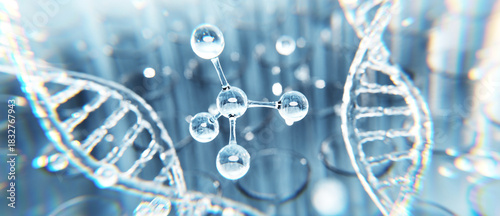 Futuristic molecular structure in seamless 3D motion. Perfect for biotech, nanotechnology, and scientific innovation visuals.