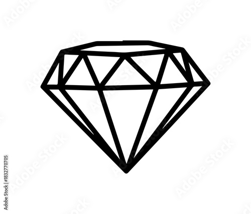 Simple Outline Diamond Icon