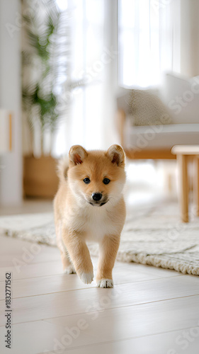 dog sitting on the floor