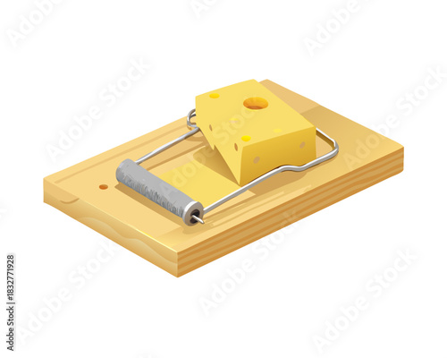 Wooden mousetrap with cheese bait: A concept of temptation and the risk of greed in business