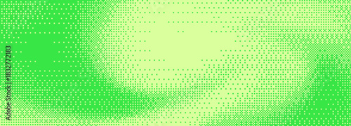 Green pixel background with gradient pattern. Vector illustration of color halftone backdrop with abstract dot gradation effect, retro bitmap texture, 8bit graphic effect, y2k computer game design