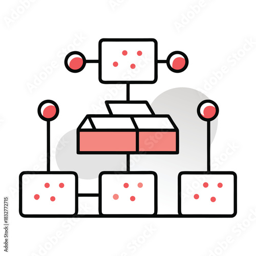 Acne Pore Diagram with Minimal Outline and Clean Block Style