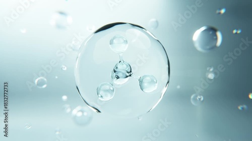 Wallpaper Mural Animation 3D Collagen Skin Serum and Vitamin illustration isolated on blue color background. concept skin care cosmetics solution. 3d rendering.	
 Torontodigital.ca